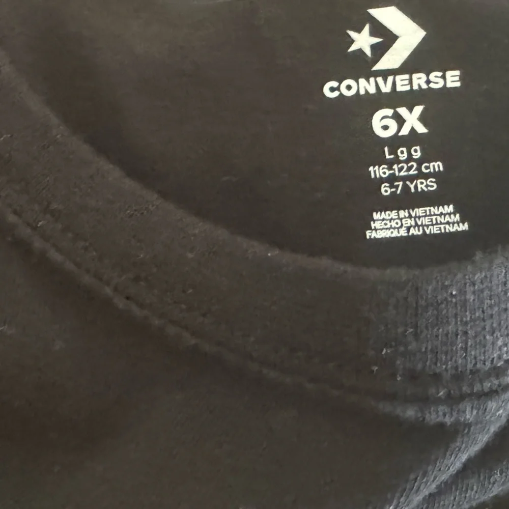 Converse All‎ Star Youth Girl's Black Star Black Graphic Tee sz 6x
